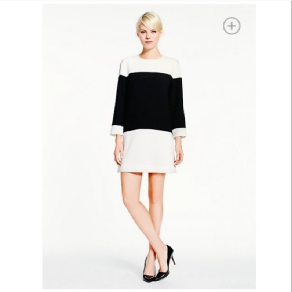kate spade white colorblock dress
